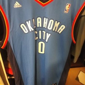 Blue Mens OKC Thunder Westbrook Adidas Jersey